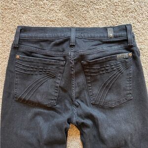 7 For All Mankind Women’s Black Trouser Flare Jeans